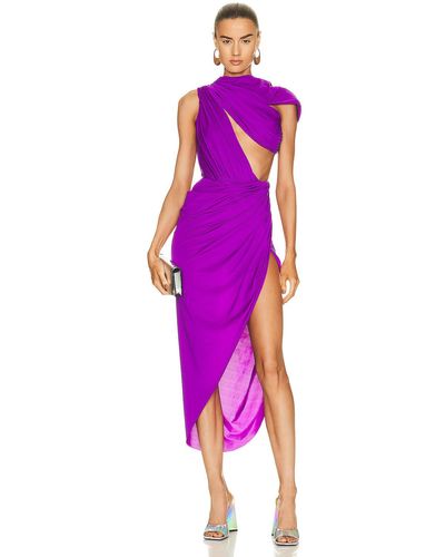 Nervi Bar Dress - Purple