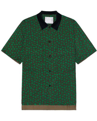 Sacai Floral Print Shirt - Green