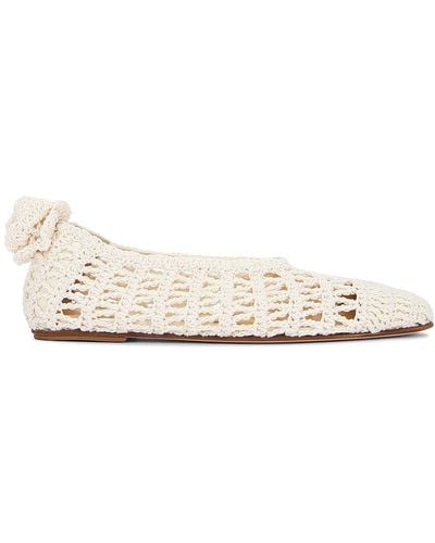 Magda Butrym Crochet Ballet Flats - White