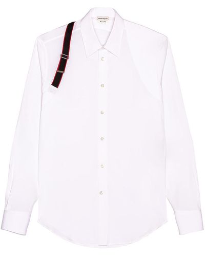 Alexander McQueen Organic Stretch Popline Shirt - White