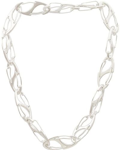 Martine Ali Silver Coated Bias Necklace - White