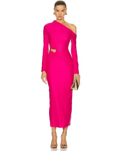 Self-Portrait Jersey Cut Out Maxi Dress - Pink