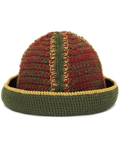 Nicholas Daley Hand Crochet Bucket Hat - Brown