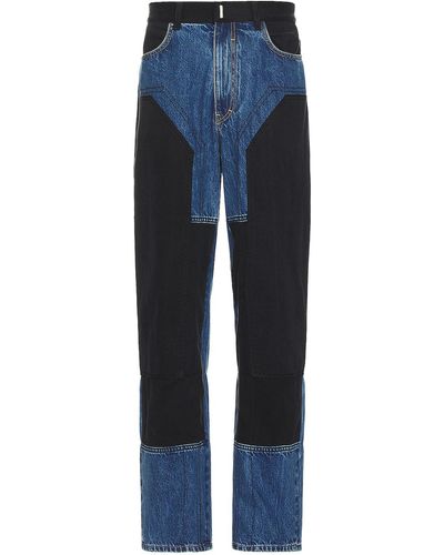 Givenchy Patched And Stitched Carpenter Jean - Blue