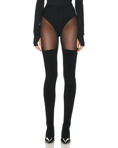 Norma Kamali Thigh High Spliced legging - Black