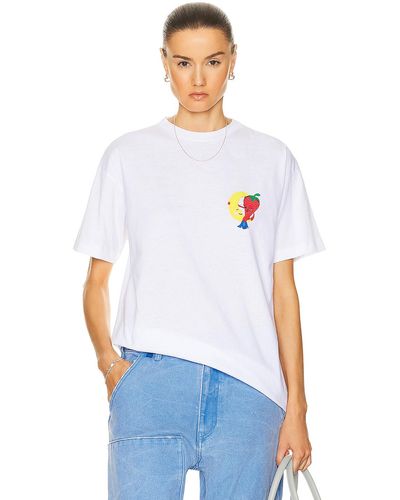 Sky High Farm Unisex Perennial Shana Graphic T-shirt Knit - White