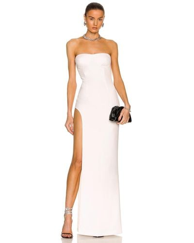 Monot Tube Slit Dress - White
