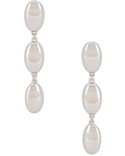 Lele Sadoughi Reflective Metal Linear Earrings - White