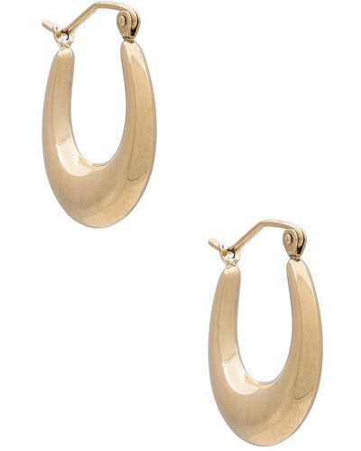 Loren Stewart Dome Hammock Hoop Earrings - Metallic
