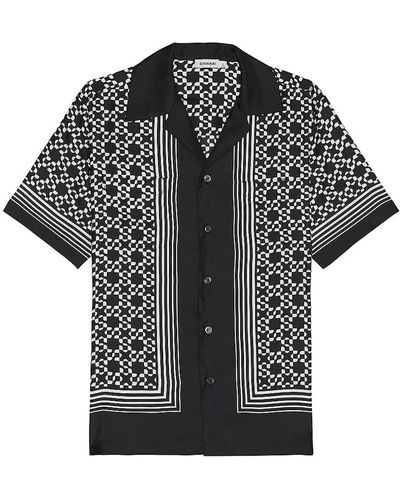 Jonathan Simkhai Rico Printed Camp Shirt - Black