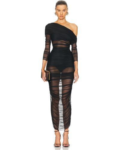 The Sei Long Sleeve Asymmetric Dress - Black