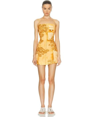 Acne Studios Dua Mini Cargo Dress - Yellow