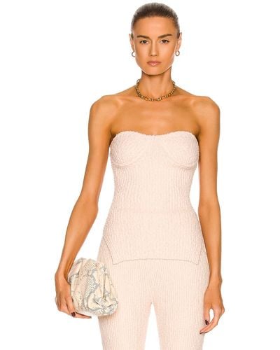 Helmut Lang For Fwrd Ribbed Bustier Top - Pink