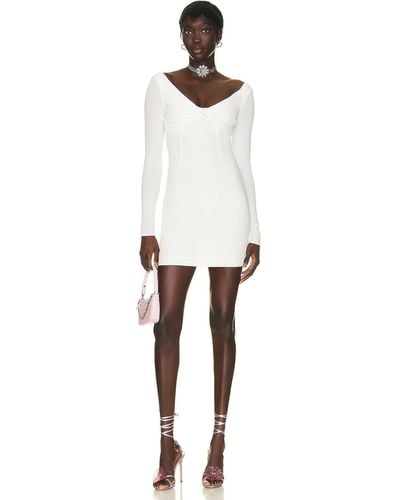 Blumarine Back Cut Out Mini Dress - White