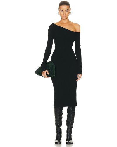 Enza Costa Knit One Shoulder Dress - Black