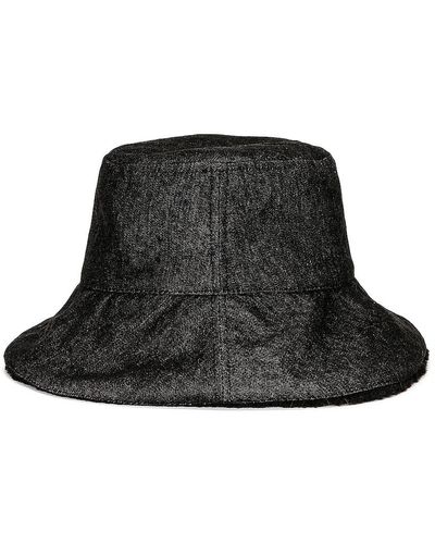 Clyde Reversible Denim Sherpa Bucket Hat - Black