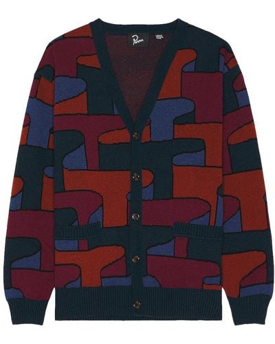 by Parra Canyons All Over Knitted Cardigan - Blue