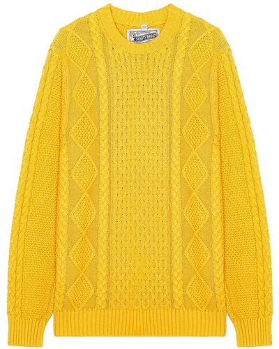 Schott Nyc Cableknit Sweater - Yellow