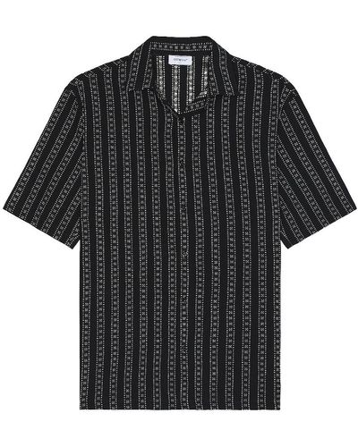 Off-White c/o Virgil Abloh Stripes Bowling Shirt - Black