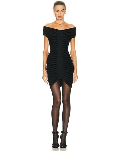 Alaïa Alaïa 3d Velvet Dress - Black