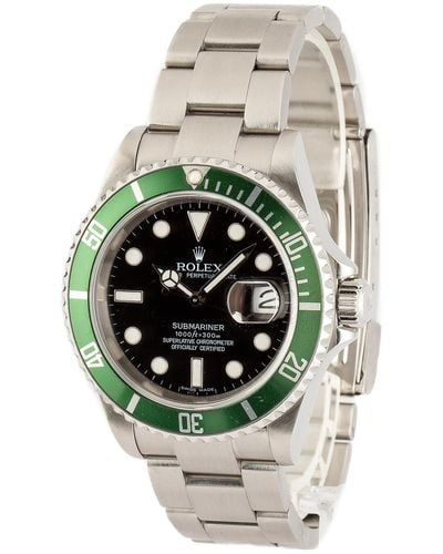 Bob's Watches X Fwrd Renew Rolex Submariner 16610v Kermit - Gray