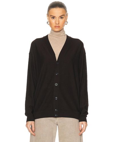 Lemaire Relaxed Twisted Cardigan - Black