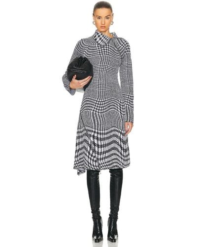 Burberry Long Sleeve Dress - Gray
