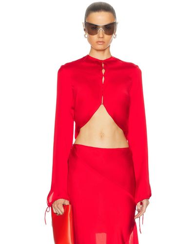 Acne Studios Long Sleeve Blouse - Red