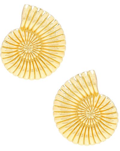 Jordan Road Jewelry Vintage Shell Earrings - Metallic