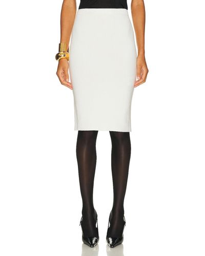 Saint Laurent Jersey Skirt - White