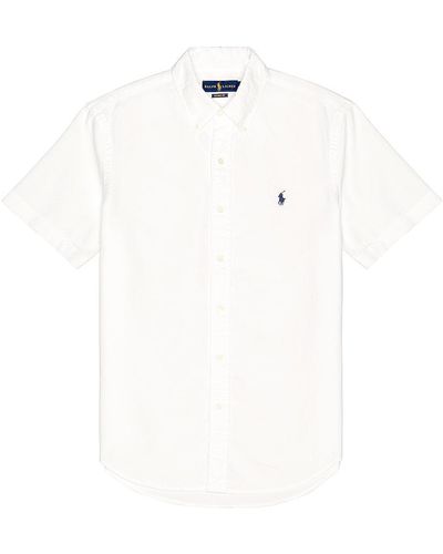 Polo Ralph Lauren Short Sleeve Oxford Shirt - White