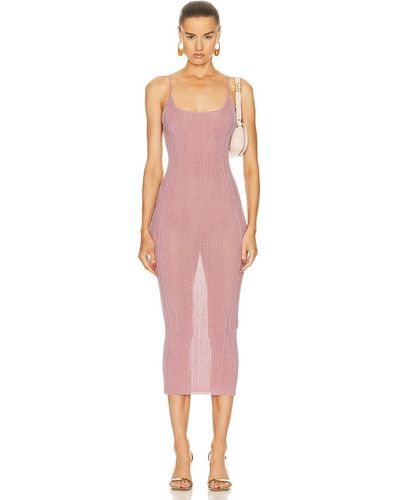 Zeynep Arcay Sparkle Spagetti Maxi Dress - Pink