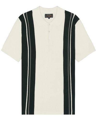 Beams Plus Knit Polo Stripe - Black
