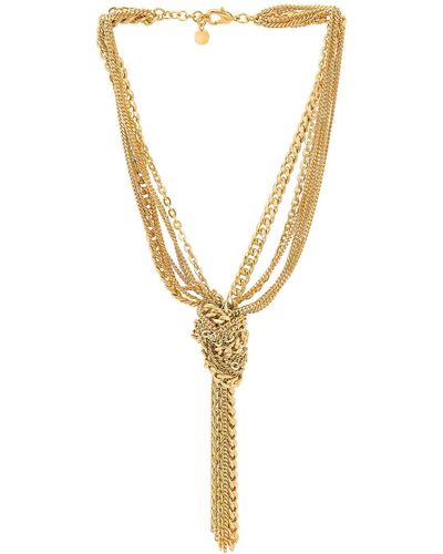 Tom Ford Fringe Twist Knotted Chain Necklace - Metallic