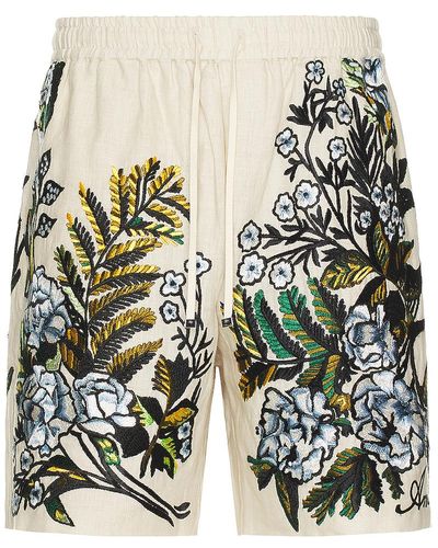 Amiri Embrodiered Floral Short - Multicolor