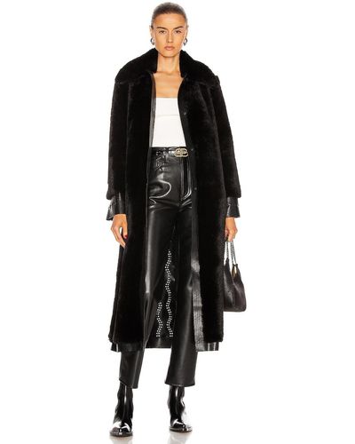 Stella McCartney Belen Faux Fur Coat - Black