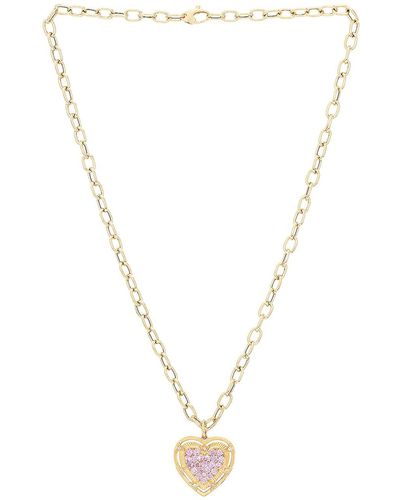 Siena Jewelry Heart Charm Necklace - White