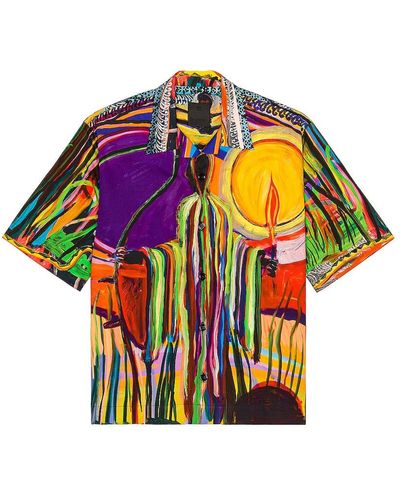 Givenchy Boxy Fit Short Sleeve Shirt - Multicolor