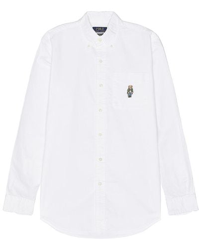 Polo Ralph Lauren Longsleeve Bear Sport Shirt - White