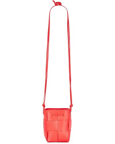Bottega Veneta Mini Cassette Bucket Bag - Red