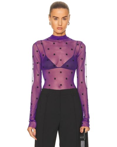 Givenchy Jacquard Bodysuit - Purple