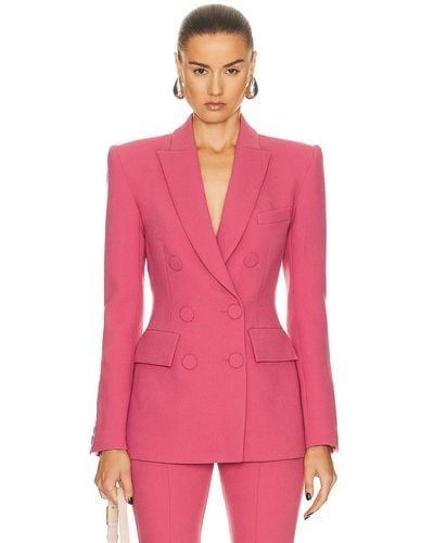 Alex Perry Fitted Double Breasted Blazer - Pink