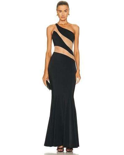 Norma Kamali Snake Mesh Fishtail Gown - Multicolor