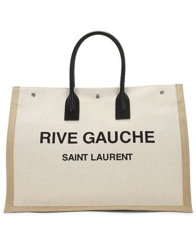 Saint Laurent Rive Gauche Tote - Natural