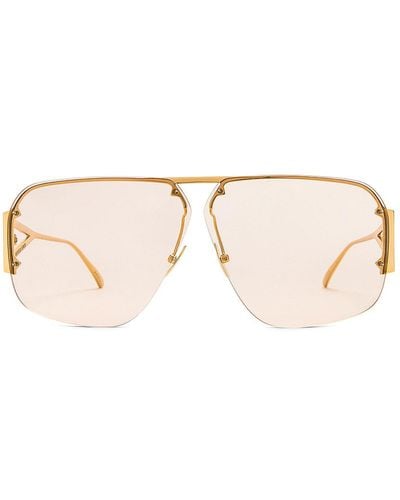 Bottega Veneta Triangle Pilot Sunglasses - Metallic