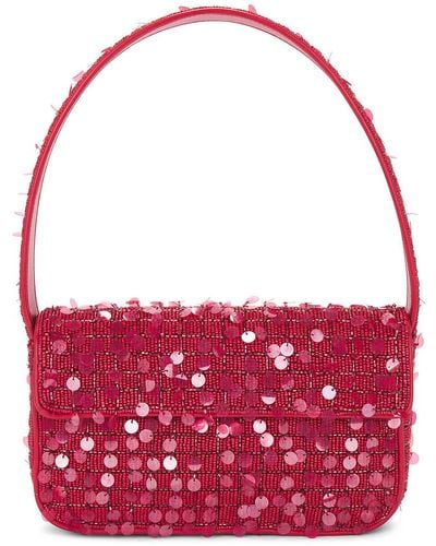 STAUD Tommy Beaded Bag - Red