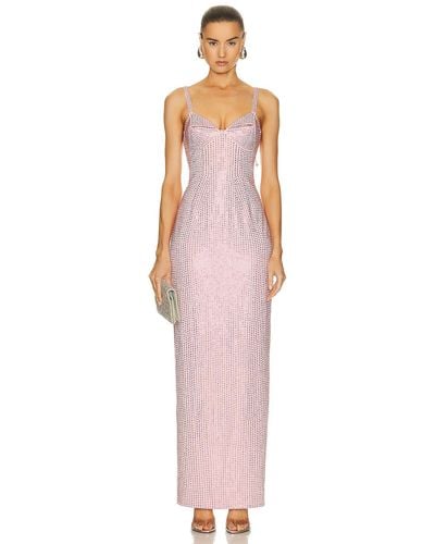 Area Crystal Embellished Gown - Pink