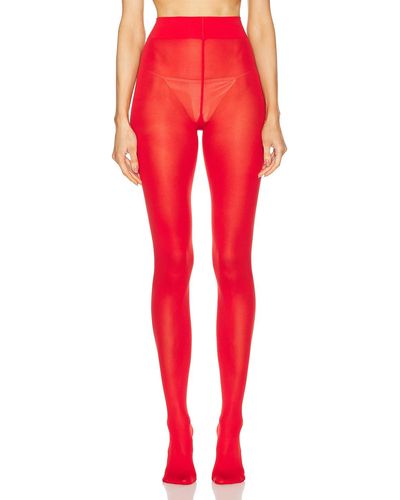 Wolford Velvet De Luxe 66 Tights - Red
