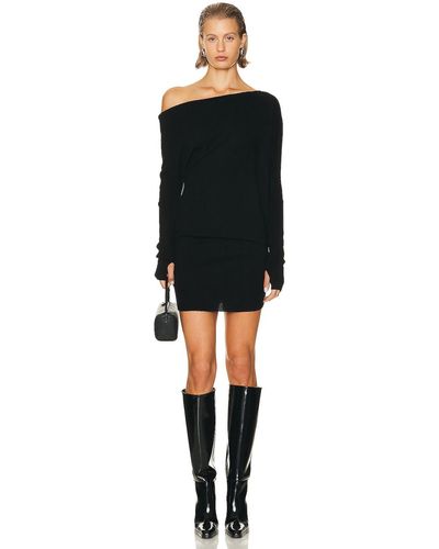 Enza Costa Slouch Sweater Dress - Black