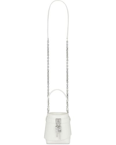 Givenchy Micro Shark Lock Bucket Bag - White